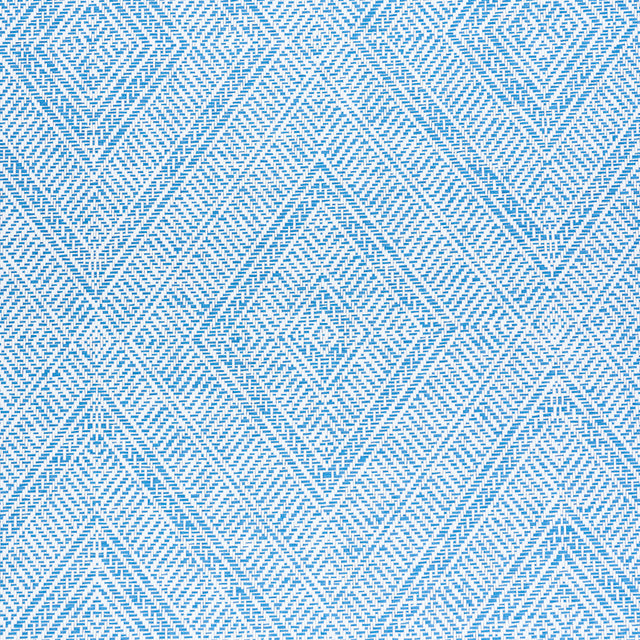 Tortola Paperweave Blue by Schumacher Diamond Geometric Woven Wallpaper – Schumacher 5011250
