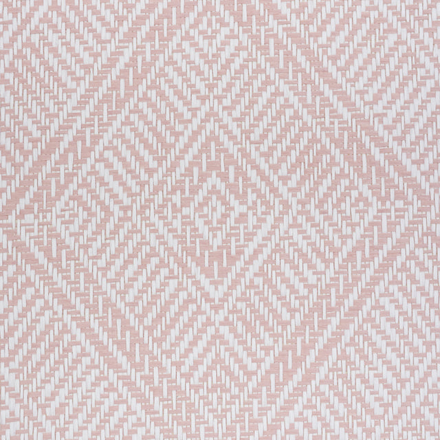 Tortola Paperweave Pink Diamond Geometric Woven Wallpaper – Schumacher 5011252