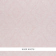 Tortola Paperweave pink diamond geometric woven wallpaper by Schumacher shown in a bathroom setting and close-up detail.