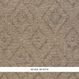 TORTOLA PAPERWEAVE in Carbon by Schumacher. Diamond pattern woven wallcovering in a neutral and black colorway, shown in a styled bedroom and close-up detail.