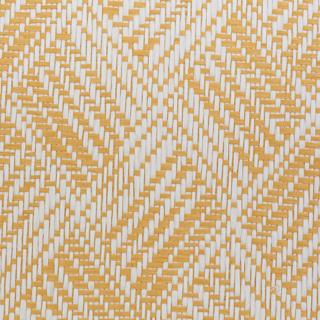 Ashberg Paperweave Yellow by Schumacher Basketweave Wallpaper – Schumacher 5011261