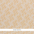 Ashberg Paperweave yellow basketweave textured wallpaper by Schumacher, shown in close-up and room setting.