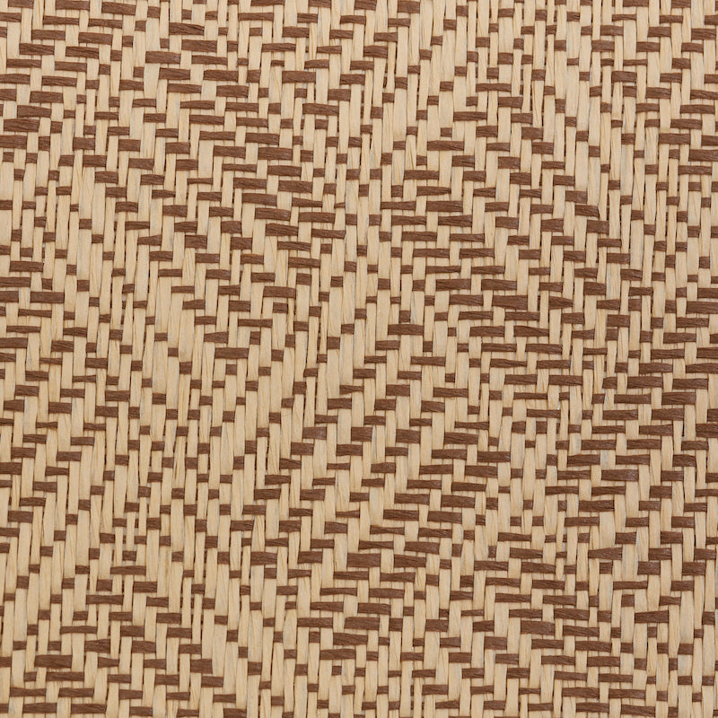 Ashberg Paperweave Brown Woven Wallcovering – Schumacher 5011262