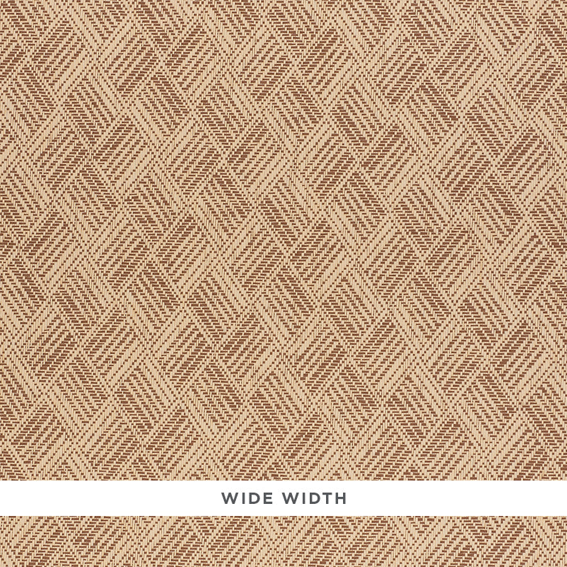 Ashberg Paperweave brown woven wallcovering with a contemporary basketweave pattern by Schumacher