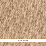 Ashberg Paperweave brown woven wallcovering with a contemporary basketweave pattern by Schumacher