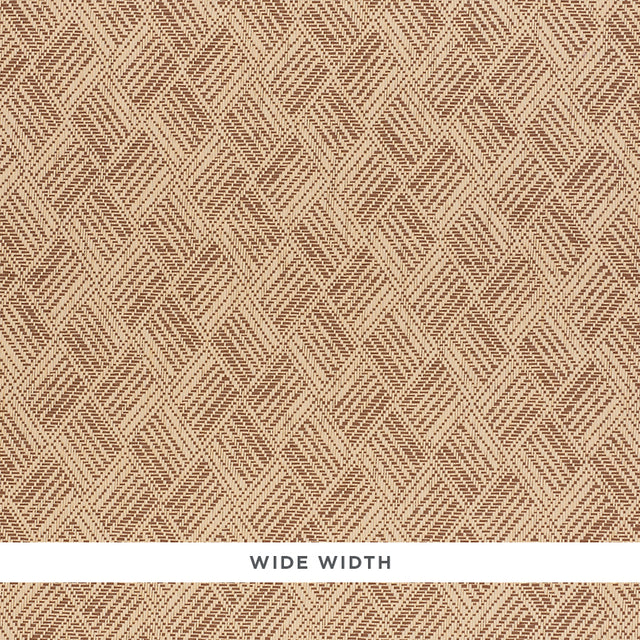 Ashberg Paperweave brown woven wallcovering with a contemporary basketweave pattern by Schumacher