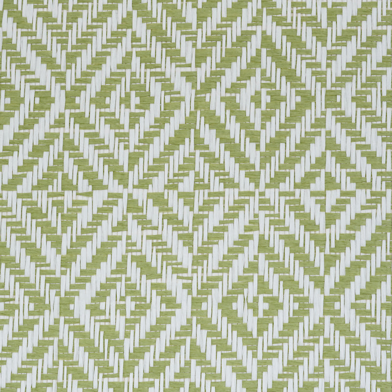 JUBILEE PAPERWEAVE Green by Schumacher Geometric Woven Wallcovering – Schumacher 5011270