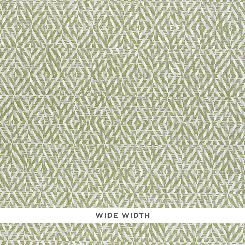 JUBILEE PAPERWEAVE green geometric woven wallcovering by Schumacher