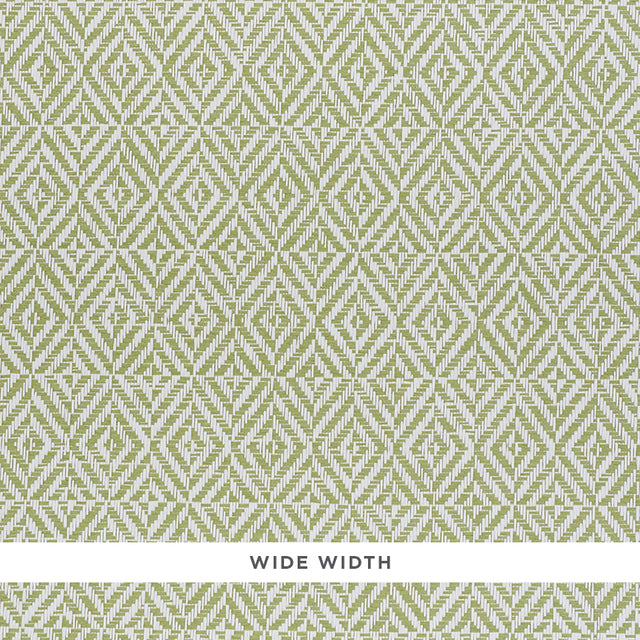 JUBILEE PAPERWEAVE green geometric woven wallcovering by Schumacher
