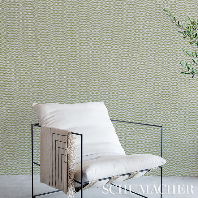 JUBILEE PAPERWEAVE Grey Woven Geometric Wallpaper – Schumacher 5011271