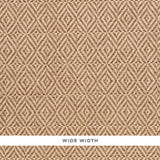 JUBILEE PAPERWEAVE brown woven geometric wallcovering by Schumacher, shown in close-up and room setting.