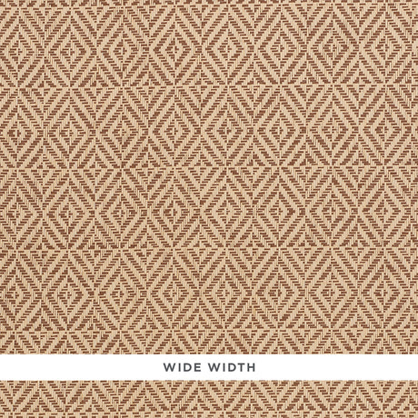 JUBILEE PAPERWEAVE brown woven geometric wallcovering by Schumacher, shown in close-up and room setting.