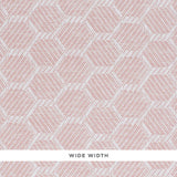 Abaco Paperweave Blush hexagonal woven wallpaper by Schumacher