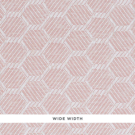 Abaco Paperweave Blush hexagonal woven wallpaper by Schumacher