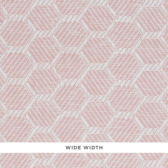 Abaco Paperweave Blush hexagonal woven wallpaper by Schumacher
