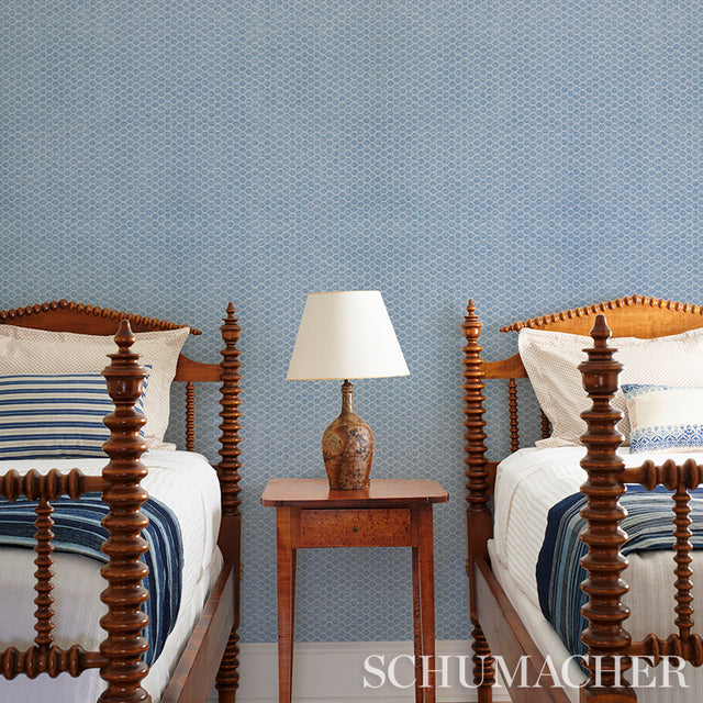 Abaco Paperweave Green by Schumacher Hexagonal Woven Wallcovering – Schumacher 5011281