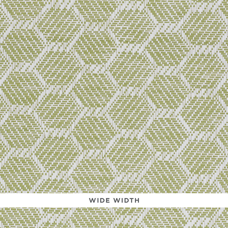 Abaco Paperweave Green by Schumacher Hexagonal Woven Wallcovering – Schumacher 5011281SAM