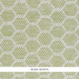 Abaco Paperweave Green by Schumacher Hexagonal Woven Wallcovering – Schumacher 5011281SAM