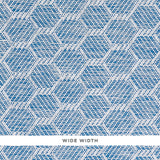 Abaco Paperweave Blue Hexagonal Woven Wallcovering – Schumacher 5011282SAM