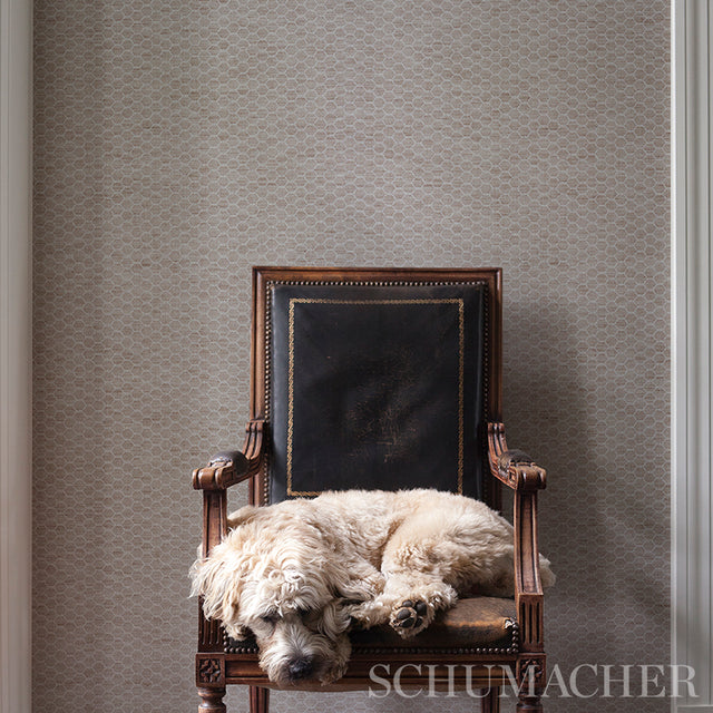 Abaco Linen Paperweave Natural by Schumacher Woven Wallcoverings – Schumacher 5011290