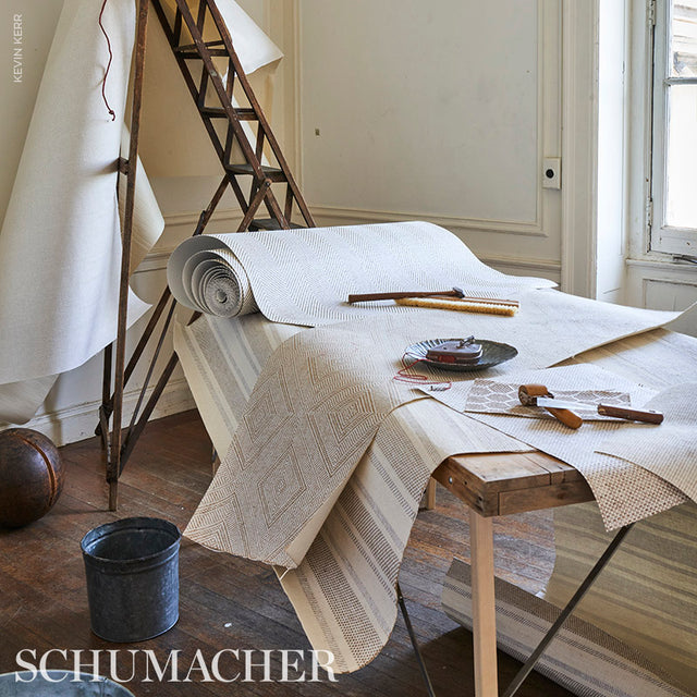 Abaco Linen Paperweave Natural by Schumacher Woven Wallcoverings – Schumacher 5011290