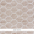 ABACO LINEN PAPERWEAVE natural fiber hexagonal wallcovering by Schumacher, shown in a natural colorway with woven texture.