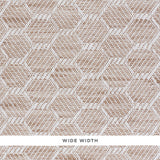 ABACO LINEN PAPERWEAVE natural fiber hexagonal wallcovering by Schumacher, shown in a natural colorway with woven texture.