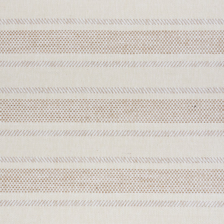 Oxnard Linen Paperweave wallpaper in a natural colorway, featuring a chic, dimensional stripe pattern with a woven texture by Schumacher.