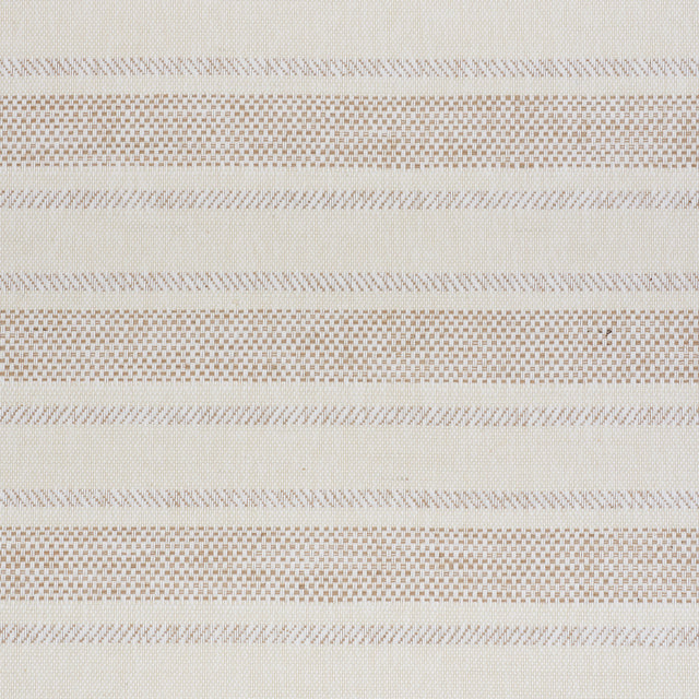 Oxnard Linen Paperweave wallpaper in a natural colorway, featuring a chic, dimensional stripe pattern with a woven texture by Schumacher.