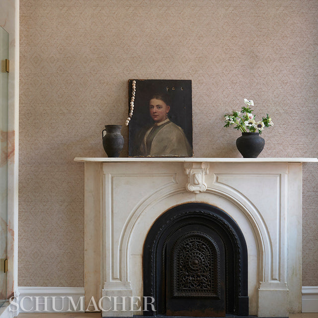 Tortola Linen Paperweave Natural Diamond Woven Wallpaper – Schumacher 5011320