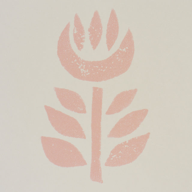 Rosenborg Pink Tulip Hand Block Print Wallpaper – Schumacher 5011330