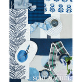 Rosenborg Navy Scandinavian Modern Tulip Wallpaper – Schumacher 5011333