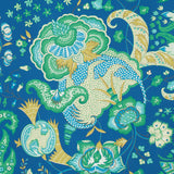 Majorelle Wide-Width Blue Floral Wallpaper by Schumacher – 5011350