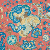 Majorelle Wide-Width Red Floral Wallpaper by Schumacher – 5011351