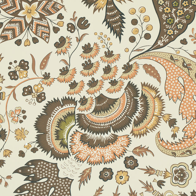 Majorelle Neutral Wide-Width Floral Wallpaper by Schumacher – 5011352