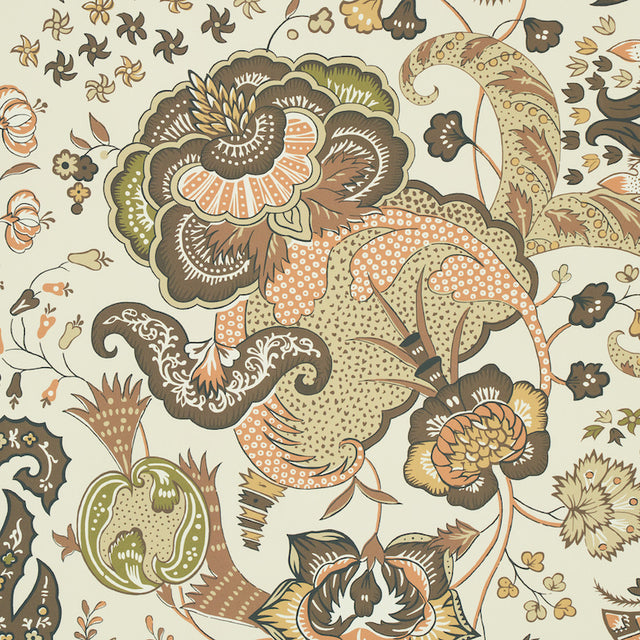 Majorelle Neutral Wide-Width Floral Wallpaper by Schumacher – 5011352