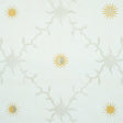 Palladio Trellis wallpaper in neutral with sun motif and trellis pattern by Schumacher