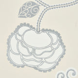 Queen Fruit Silver White by Neisha Crosland Botanical Wallpaper – Schumacher 5011410