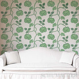 Queen Fruit Jade by Neisha Crosland Botanical Designer Wallpaper – Schumacher 5011411
