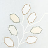 TUMBLE WEED Silver White by Neisha Crosland Modern Arboreal Geometric Wallpaper – Schumacher 5011421