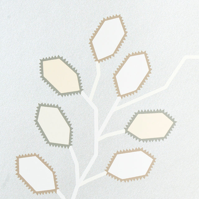 TUMBLE WEED Silver White by Neisha Crosland Modern Arboreal Geometric Wallpaper – Schumacher 5011421