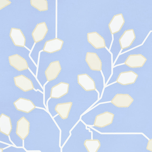 TUMBLE WEED Bluebell by Neisha Crosland Geometric Botanical Wallpaper – Schumacher 5011422