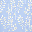 TUMBLE WEED wallpaper in Bluebell by Neisha Crosland for Schumacher, featuring a geometric arboreal motif with angular branches and leaves.