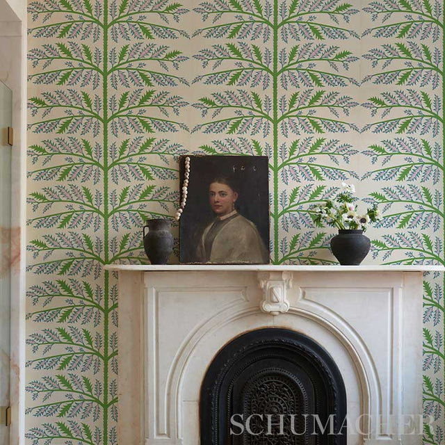 Thistle Lavender by Neisha Crosland Botanical Wallpaper – Schumacher 5011431
