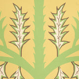 Thistle Mustard by Neisha Crosland Botanical Wallpaper – Schumacher 5011432