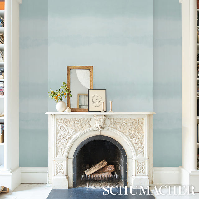 Orissa Panel Mineral by Schumacher Watercolor Wallcovering Panel – Schumacher 5011454