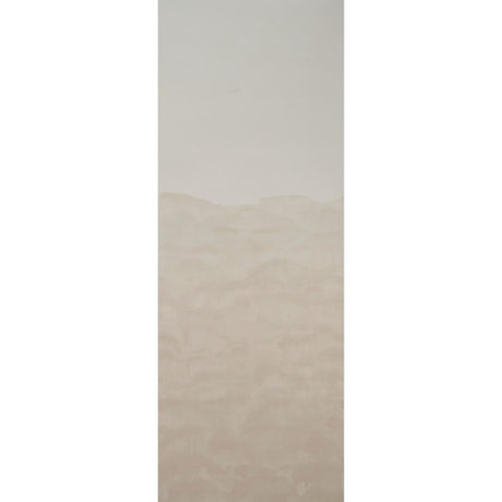 KOBAI PANEL wallcovering in a neutral colorway with a watercolor-inspired landscape design, shown in a modern interior setting.