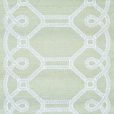 ZIZ Embroidered Sisal Mineral by Schumacher Embroidered Trellis Stripe Wallpaper – Schumacher 5011472
