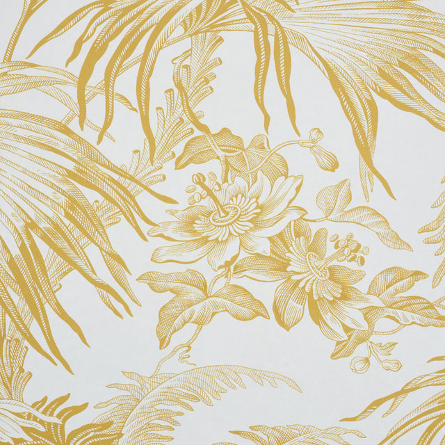 TOILE TROPIQUE Gold by Schumacher Botanical Tropical Wallpaper – Schumacher 5011480