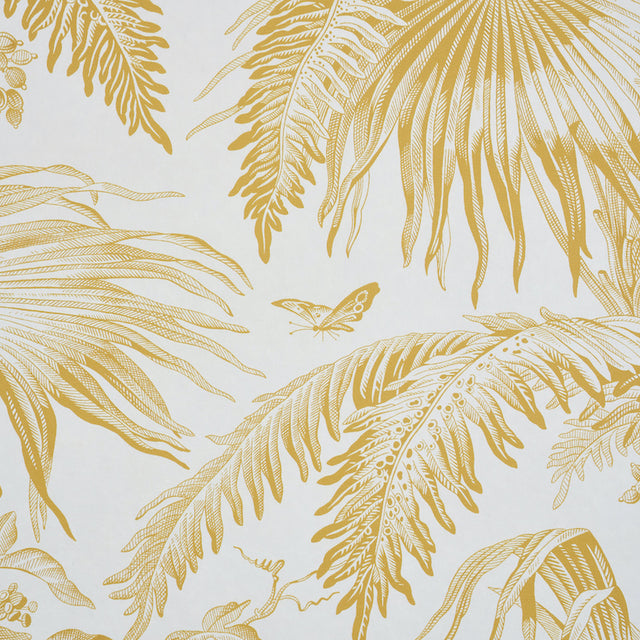TOILE TROPIQUE Gold by Schumacher Botanical Tropical Wallpaper – Schumacher 5011480